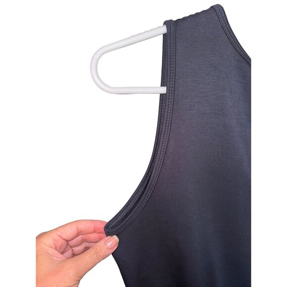 NWT Sarin Mathews Air Essentials Dark Gray Wide-Leg Jumpsuit Keyhole Back Casual - Picture 9 of 16